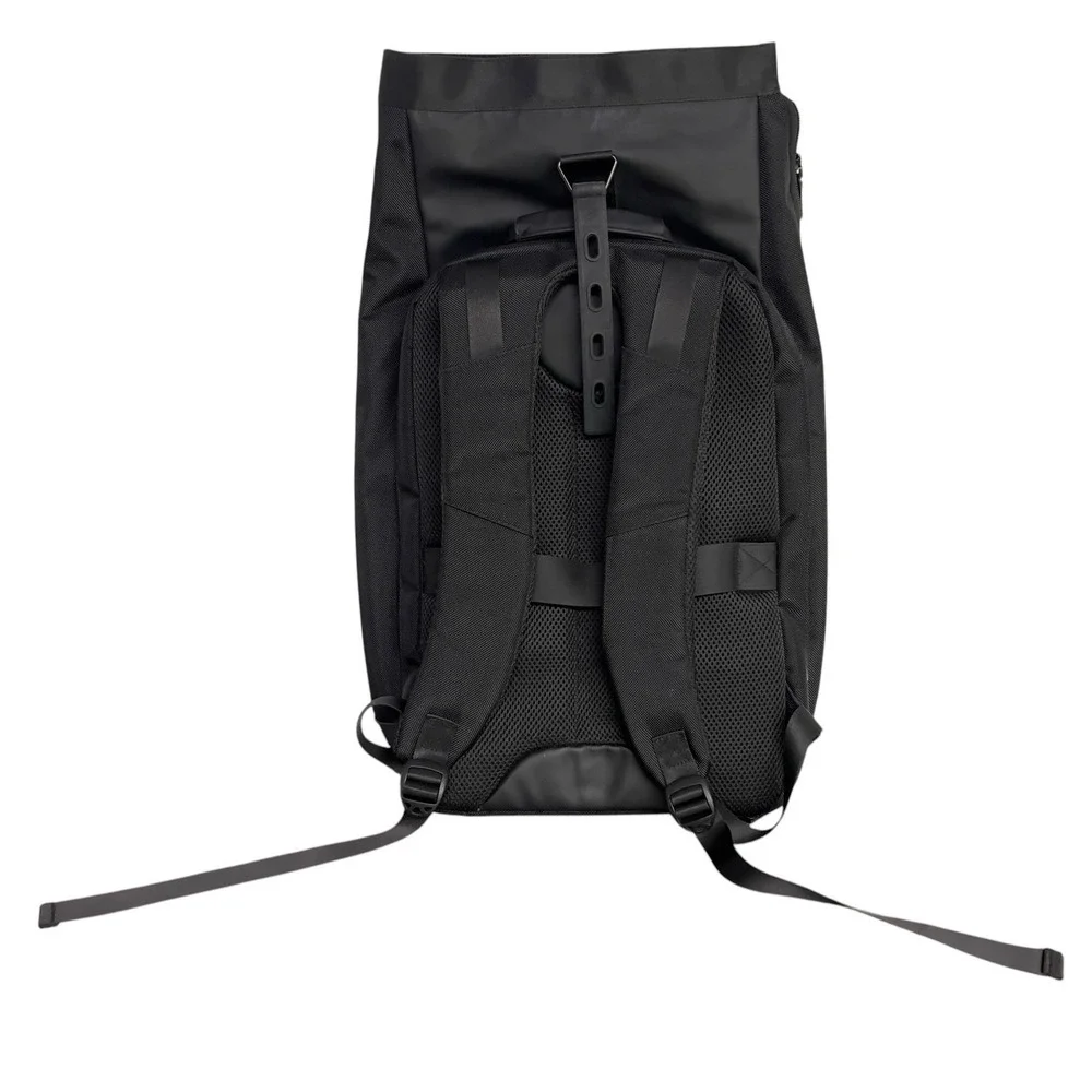 Jack Abraham's Black Roll Top Backpack Laptop Travel Commuter Waterproof